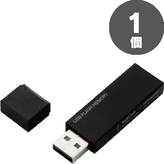 エレコムUSBメモリー（USB2.0対応）16GBブラック1個