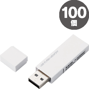 エレコムUSBメモリー（USB2.0対応）16GBホワイト100個