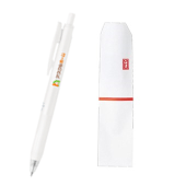 サラサクリップホワイトボールペン　ホワイト　フルカラー印刷　名入れのし袋入れ
