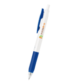 サラサクリップホワイトボールペン　コバルトブルー　フルカラー印刷　無料のし袋付き