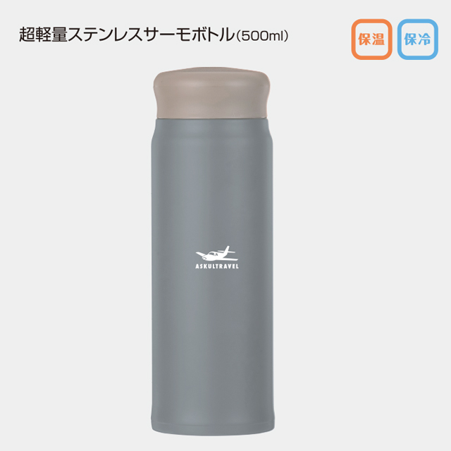 0082-03超軽量ステンレスサーモボトル（パッド）チャコール50個