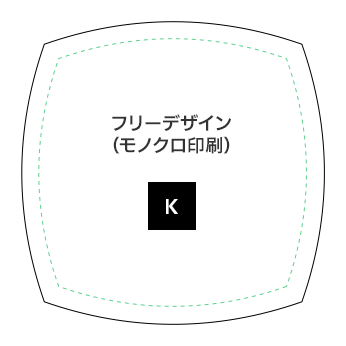 紙コースター樽型黒1色