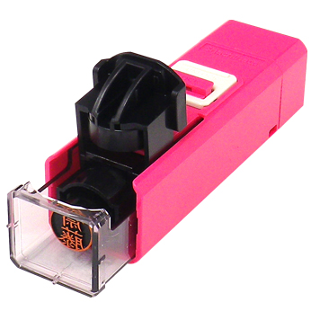 ホルダー（ピンク）付き認印 黒 10.5mm