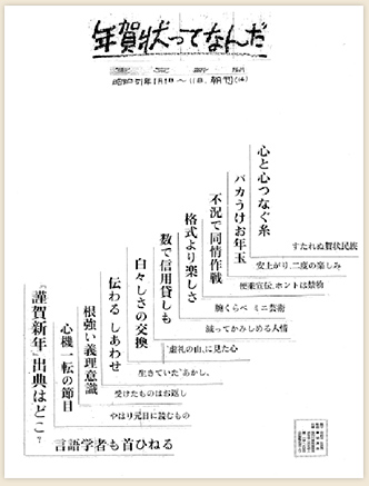 東京新聞の年賀状に関する記事