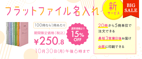 フラットファイル名入れ・印刷｜アスクルのパプリ|最短3営業日納品