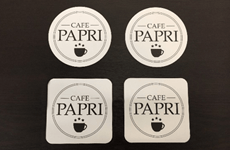 紙コースター印刷（FAX受注）オリジナルのロゴでおしゃれに！お店の印象がアップします！
