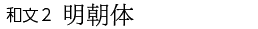 和文2 明朝体