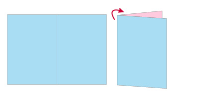 2つ折り（センター折）　4ページ